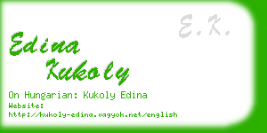 edina kukoly business card